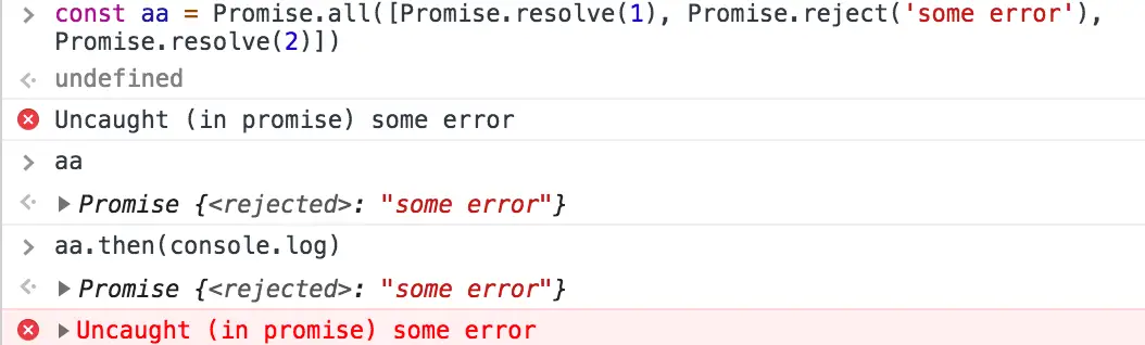 promise all reject
